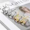 Yanbai Amazon Bestseller Pendientes de Botón Únicos con Forma de X Diamante Brillante Cobre Incrustado Pendientes de Circonita Pendientes de Nicho de Alta Gama