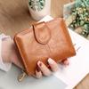 Yamashi mayoreo Nuevo Moda Mujer cuero encerado al aceite Corea lindo personalidad Mini tarjetero billetera corta para mujer
