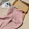 Não D Recomendado! Calça de Linho Rosa Relaxada Respirável Fresca Estilo Old Money Reta de Perna Larga para Mulheres Verão 2026