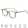 Clavos metálicos redondos Montura de gafas ópticas TR90 unisex textura simple estilo de lujo ligero se puede equipar con gafas para miopía para estudiantes