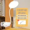 Lámpara de Escritorio con Pinza para Protección Ocular LED Lámpara de Estudio para Dormitorio Luz Nocturna Recargable Lámpara Especial para Lectura junto a la Cama de Estudiante Lo Suficientemente Brillante