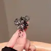 Pinza para el Cabello Flor de Cristal, Pinza de Garra Pequeña para la Parte Posterior de la Cabeza, Pinza Tiburón Pequeña para Flequillo, Pinza Tiburón Estilo Coreano