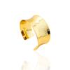Moda Europea y Americana Estilo Ins Neutral Simple Todo Combinable Latón Chapado en Oro Ancho Patrón Piel de Serpiente Brazalete Abierto