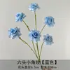 Arreglo de Flores Artificiales de Rosa de Seis Cabezas para Decoración de Bodas, Decoración de Centros Comerciales, Arreglo de Flores de Fondo, Flores Falsas para Bodas