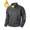 Sudadera para Hombre, Moderna, Casual, Holgada, de un Solo Botón, Cuello Alto, Estampado Digital 3D, Efecto Adelgazante, Modelo Popular Multinacional