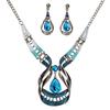 Desejo Fornecimento Direto Da Fábrica All-Match Crystal Water Drop Gem Colar Clavícula Cadeia Camisola Cadeia Brincos Set
