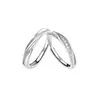Anillo de Pareja Amoroso Estilo Coreano Temperamento Simple Par de Mujer Estilo Ins Nicho Estilo Masculino Simple Abierto