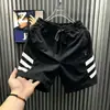 Nuevos Pantalones Cortos de Verano para Hombre 2026 con Colores Contrastantes, Pantalones Casuales Rayados para el Trabajo, Corte Holgado con Cintura Elástica, Pantalones Cortos de Moda Tejidos con Cuero