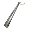 30cm Negro Goma Suave Acero Inoxidable Calzador para Personas Mayores y Mujeres Embarazadas Sin Agacharse y Pedir Ayuda, Tirador de Zapatos Recubierto de Plástico
