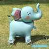Nuevo y lindo perro corgi famoso en internet, globo animal de papel de aluminio con ruedas para niños, adecuado para puestos de mercado nocturno y venta al por mayor