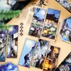 Paquete de Pegatinas para Mascotas Yiniao Serie Jardín de las Cuatro Estaciones Estilo Antiguo Materiales de Decoración para Diario, 15 Hojas en 6 Diseños