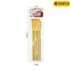 Amazon Transfronterizo Shangchao 6 Piezas Vajilla de Acero Inoxidable Cuchillo y Tenedor Cuchara Hotel Cuchillo y Tenedor para Steak Occidental Traje de 24 Piezas