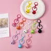 Set de llaveros de tres piezas con cierre de langosta en forma de ocho pintado de colores, accesorios de campana de color caramelo, joyería DIY, colgante para bolso