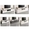 Mueble de TV de madera maciza, nuevo modelo 2026, para salas de estar, adecuado para apartamentos pequeños, estilo de lujo ligero, juego de mesa de centro y mueble de TV de madera maciza de pie