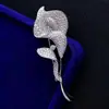 Pin de solapa hecho a mano de moda estilo coreano Rama de hoja de diamante broche de ópalo pin para falda de mujer N079