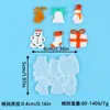 Molde de resina de cristal DIY Pingente de floco de neve de Natal com furo Molde Ornamento de chapéu de árvore de Natal Molde de silicone