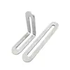 Suporte de Ângulo com Furo Completo de Aço Inoxidável 304 Placa Reta com Furo Passante Fixador de Ângulo Reto Conector de Placa de Parada Cantoneira