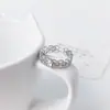 Anillo de Plata de Ley S925 Nalan con Diamante Único y Filigrana Hueca, Anillo de Commuter de Nicho Moderno y Elegante R03860