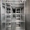 Fabricante de andaimes de liga de alumínio de Guangdong fornece plataformas de construção de instalação rápida para renovação de edifícios, com escadas móveis sobre rodas e estruturas espessadas