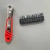 Chave de fenda mini catraca de 36 dentes para frente e para trás operação em espaço pequeno conjunto de ferramentas de chave de soquete de cabeça de broca de dupla finalidade