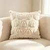 Funda de Almohada Bordada Acolchada Transfronteriza, Funda de Almohada de Felpa Tridimensional, Decoración Festiva, Funda de Almohada Navideña para Sofá de Sala de Estar