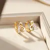 Moda Europea y Americana Más Vendidos Pendientes de Cisne de Circonio Completo Clásicos Súper Brillantes Versátiles Modernos Elegantes