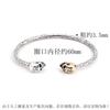 Pulsera de Uñas de Calavera Graffiti S925 Plata Esterlina al por Mayor Personalizada Hip Hop para Hombres y Mujeres Lujo Ligero Pulsera Abierta