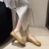 Zapatos de cuero para mujer con pliegues estilo francés, nuevo modelo primavera-verano 2026, suela blanda, antideslizantes, cómodos, mocasines slip-on ligeros