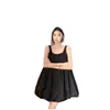 Vestido Regata Cor Sólida Decote U Estilo Resort para Mulheres, Vestido Curto Floral Casual Soltinho Elegante de Verão sem Costas