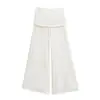 Pantalones de Chándal "Canguro" con Puños Ajustables, Pierna Ancha, Dobladillo Amplio, Estilo Americano, Cintura Alta, Holgados, Color Sólido, Pantalones Largos Casuales para Mujer