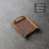 Bandeja de té de ratán macizo, bandeja de madera para hotel, bandeja rectangular de bambú para servir tazas de té estilo americano para el hogar, vintage