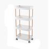 Estante de Almacenamiento Sándwich de Cocina Carrito para Baño/Inodoro Estante de Almacenamiento Multicapa Telescópico Estrecho de Pie para Sala de Estar