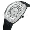 Reloj de Pulsera para Mujer con Diseño Único Correa de Cuero Negro Esfera con Forma de Cubo de Diamante Reloj con Diseño de Logo al por Mayor