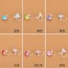 Pendientes de resina de melocotón fresco estilo coreano dulces lindos pendientes con temperamento de corazón de niña pendientes de fruta de verano de alta calidad