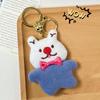 Llavero de peluche con forma de cerdito y abeja, accesorio de joyería pequeño, colgante de mochila escolar, llavero de peluche