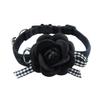 Nuevo Collar para Gato Ajustable Transfronterizo Día de San Valentín Flor de Rosa Gato Collar de Moño para Gato Fábrica