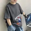 Camiseta de Manga Curta para Meninos Moda Verão Tendência Top de Algodão Estiloso de Meia Manga para Meninos