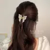 Horquilla de metal con forma de perla para el pelo, accesorio para la cabeza para mujer, horquilla grande con forma de tiburón de celebridad cibernética de Corea del Sur