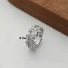 Anillo Abierto de Flor Completa Hecho a Medida de Fábrica, Anillo Floral Pequeño de Lujo Ligero con Incrustaciones de Circonita de Doble Fila, Hecho a Medida Según Tu Diseño