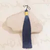 12cm cerrado hilo dorado Seda de Hielo Borla DIY hecho a mano hanfu cheongsam solapa de presión borla colgante adornos para oreja