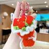 Ramo de Flores de Hilo Terminado Tejido a Mano, Llavero de Rosa, Regalo Creativo, Regalo de Vacaciones, Colgante para Bolso