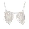 Estilo caliente europeo y americano redondo con ajuste de bisel de diamante cadena corporal de borla irregular cadena corporal06