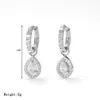 Pendientes Retro Europeos y Americanos con Circonita Incrustada en Forma de Gota de Agua para Mujer Moda de Alto Nivel Sensación de Lujo Ligero Accesorios de Pendientes Nuevos Tendencia Versátil Ear Cuff