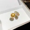 Anel Aberto Redondo de Zircônia Banhado a Ouro Real 14K Anel Versátil de Dedo Indicador Estilo Retro Luxo Leve Toque de Nicho High-End Joia para Mão