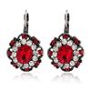 Pendientes de cristal de oro blanco europeos y americanos con Diamante para mujer multicolor opcional de aleación no alérgica no descolorante joyería al por mayor