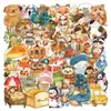 Colección Pegatinas transparentes de PET multiestilo, un juego completo de lindas pegatinas decorativas retro artísticas de dibujos animados para DIY, al por mayor