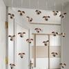 Cortina de Puerta Love Kulomi para Cortina de Puerta Handdog Cortina Sin Perforaciones para Decoración de Puerta de Dormitorio Cortina Colgante de Medio Tipo para Puerta de Habitación Infantil