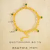Tienda de Oro Mismo Estilo Arena Oro Punto Diamante Cielo Estrellado Gota Burbuja Pulsera Cadena Sencilla Lisa Pulsera de Mano para Mujer Joyería Regalo