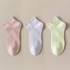 Calcetines 95% algodón para niñas calcetines deportivos en forma de U boca oreja elevación malla protectora transpirable desodorante color caramelo sin costuras tubo corto finos