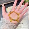 Wei xue pulseira enrolada no mesmo estilo huang caishen xiao pang fu xin estilo chinês jiyan lucky nafu joias artesanais para mulheres